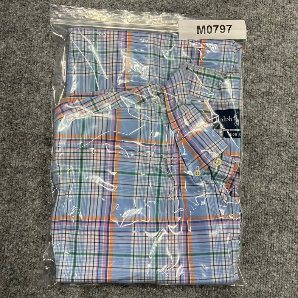 Ralph Lauren Bob Camp Dress Shirt Mens Large Plaid Short Sleeve Button Down - Picture 9 of 9